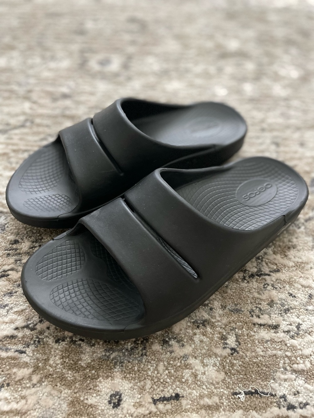 OOFOS‎ OOahh Slide Sandals Women’s Black Size 9 Black Recovery